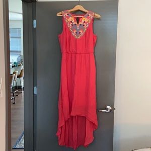 Sundress with embroidery around neck